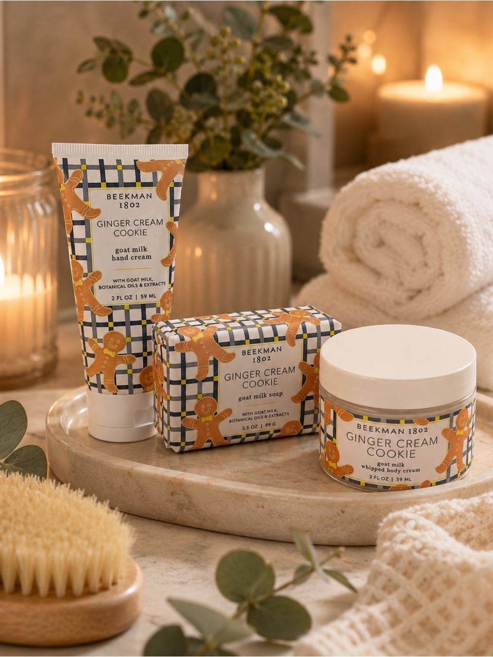 Beekman 1802 Ginger Cream Cookie Goat Milk Bath & Body Gift Set